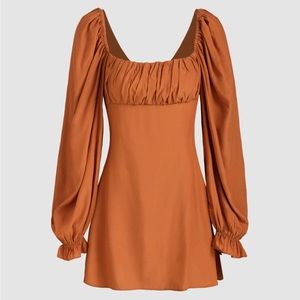 Cider | Long Sleeve Mini Ruched Dress Small